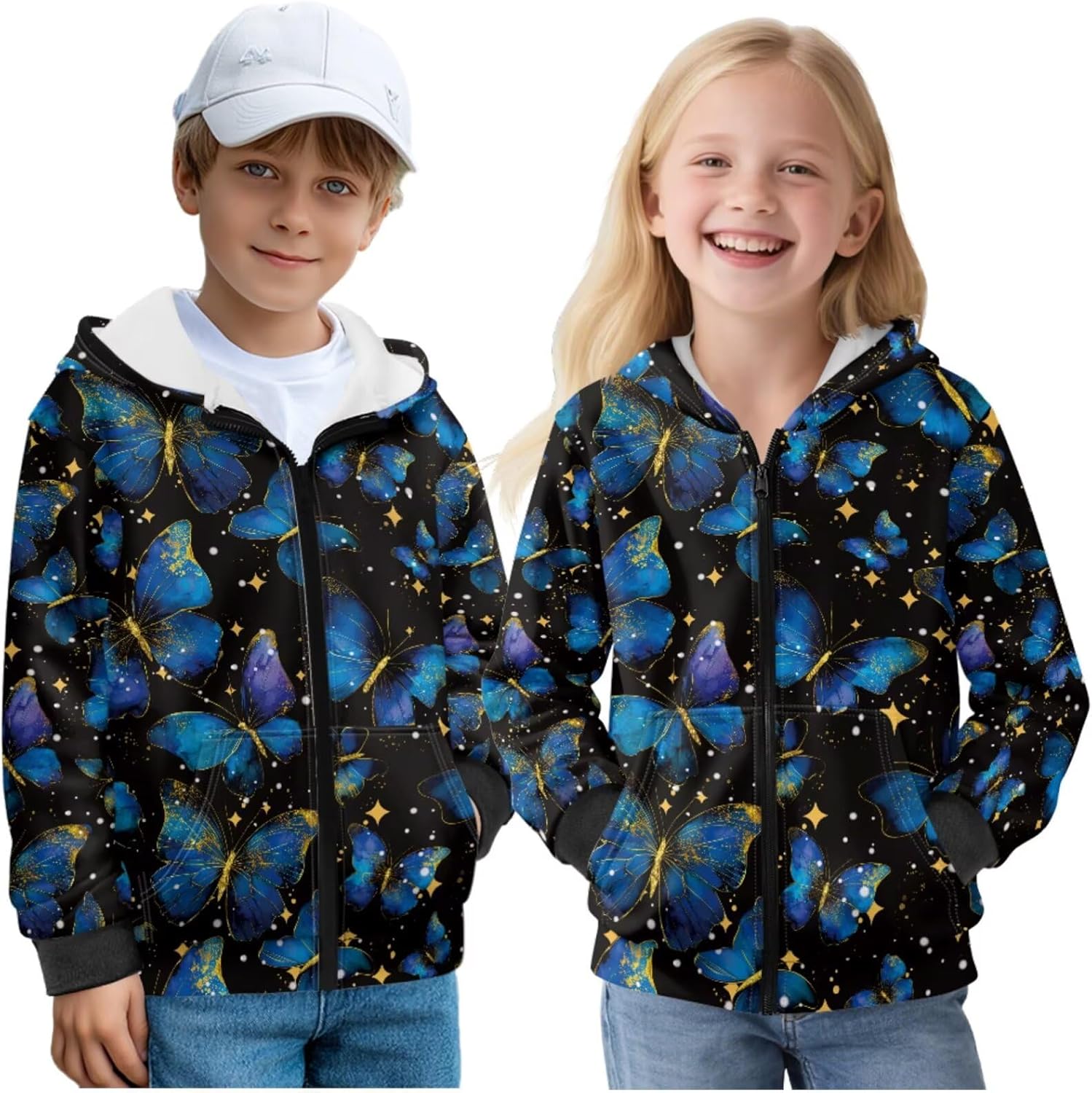 Pensura Full Zip Hoodie Hooded Sweatshirt Fluffy Long Sleeve Athletic Jackets with Pockets