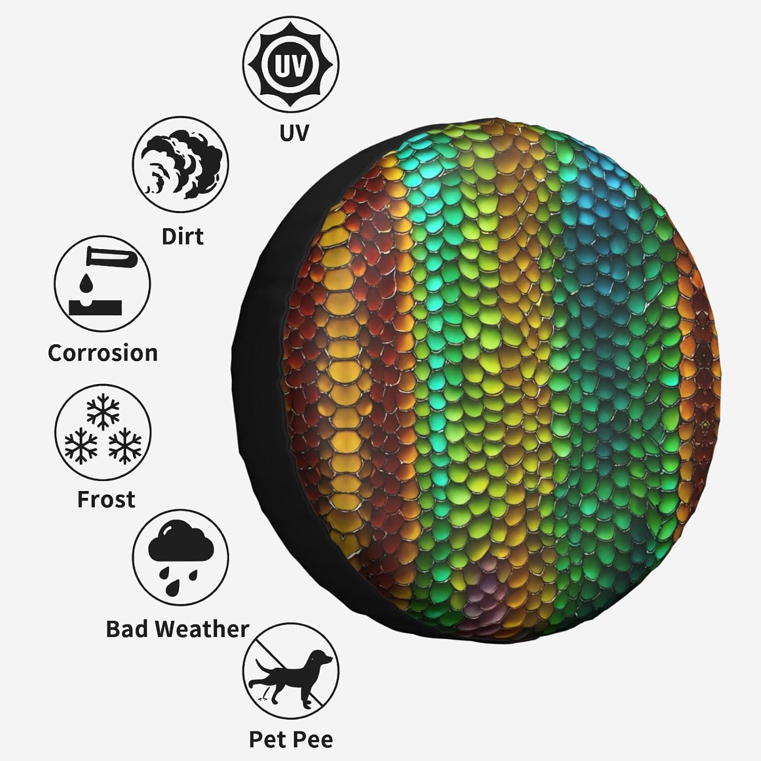 Magical Pattern Print Tire Cover Universal Spare Wheel for Trailer Rv SUV Truck Camper Travel Accessories