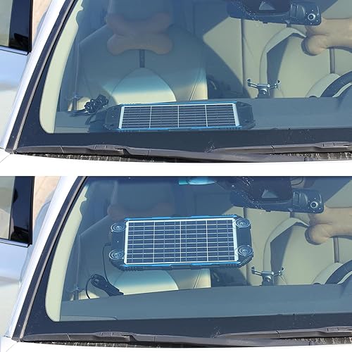 Vista 7 de SUNER POWER Cargador de batería solar impermeable de 10 W 12 V y mantenedor Pro, controlador de carga MPPT ultrainteligente integrado, kit de carga
