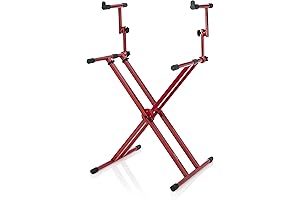 Gator Frameworks GFW-KEY-5100XRED Keyboard Stand: The Pinnacle of Two-Tier Support