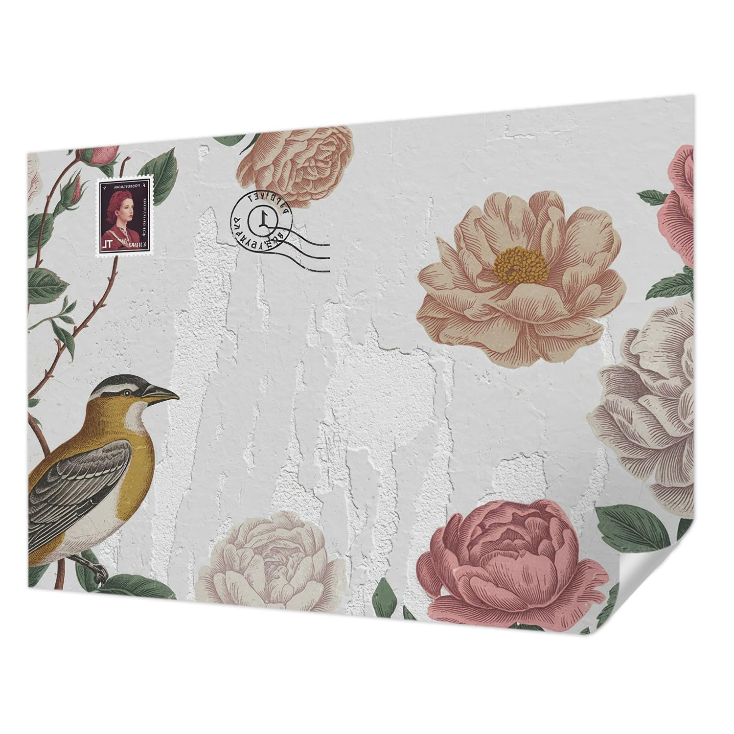 Décor mural adhésif 208x146 cm décoration intérieure salon chambre fleurs