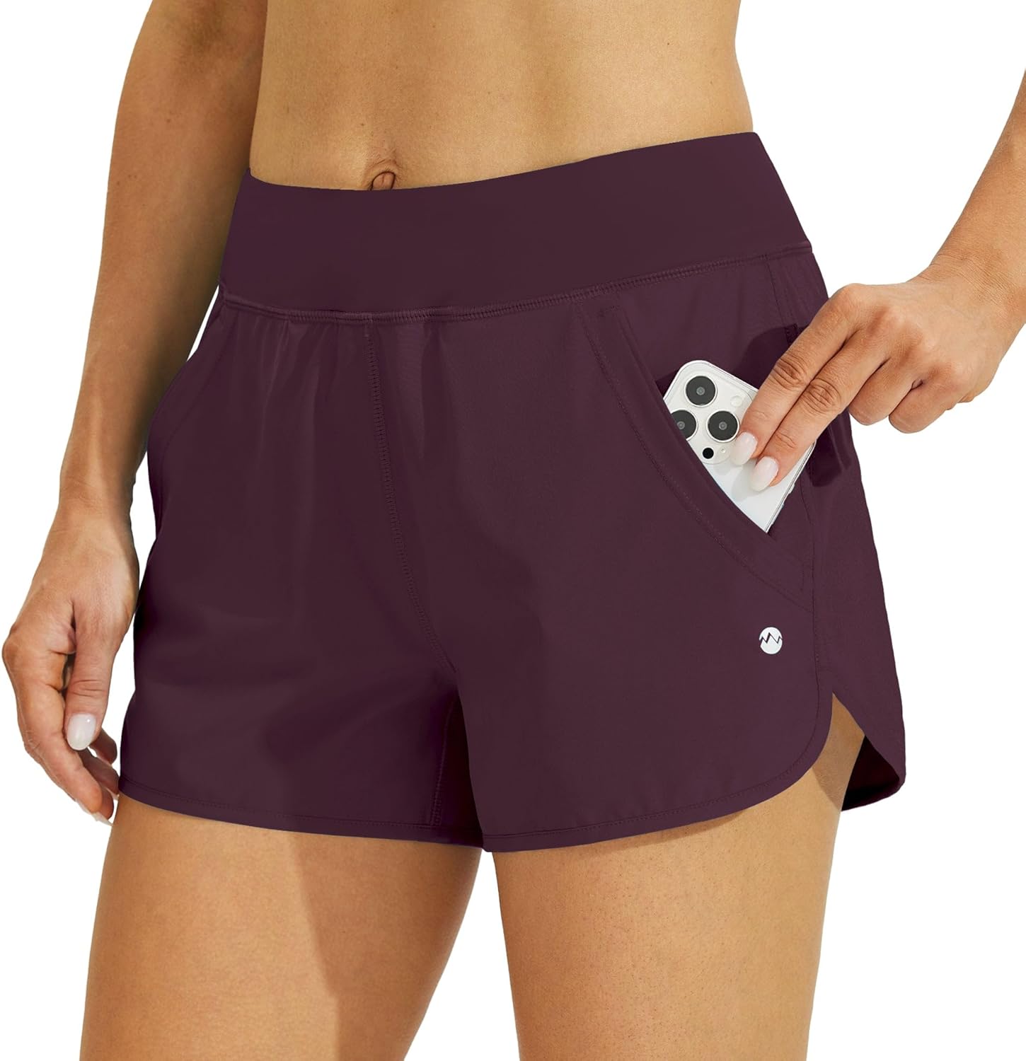 Willit Women's 3" Swim Board Shorts Swimming Bottoms with Brief Liner Quick Dry UPF 50+