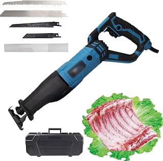 1300W Electric Bone Saw Machine, Butcher Cutting Machine with Bandsaw,Electric Hand Saw Meat Cutter for Restaurant Cutting Fish Pig's Hoof Beef
