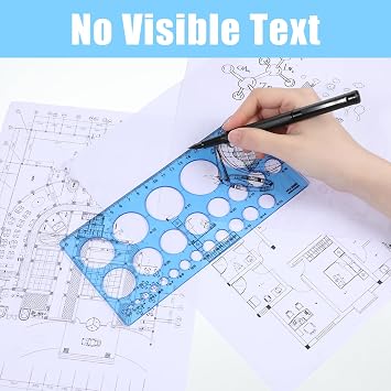 2 Pcs Plastic Circle Stencil Template, Stencils Drafting Tools Set, Multi-Function Circle Template for Drawing Circle, Drafting Tools(Blue Pink)