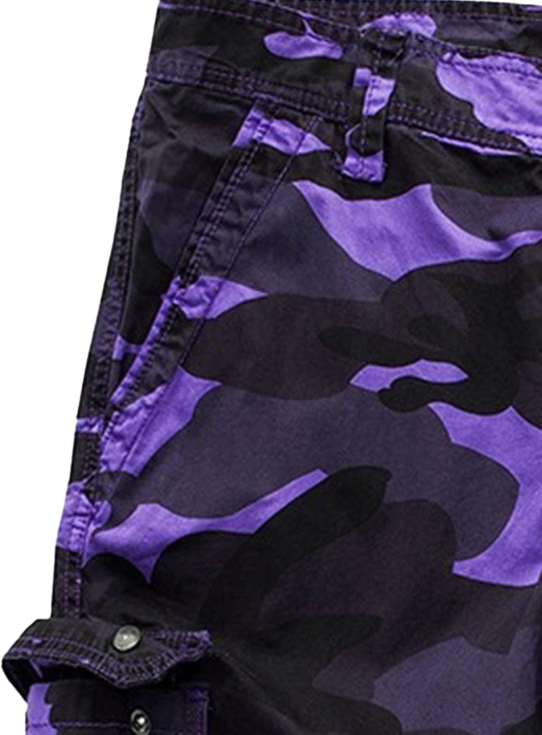Maiyifu-GJ Men's Camo Cargo Shorts Casual Cotton Camouflage Cargo Shorts for Men Lightweight Multi-Pockets Hiking Short Pants