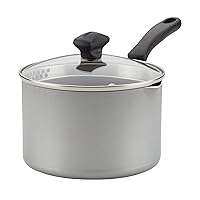 Vista 1 de Farberware Cookstart DiamondMax - Cacerola con colador antiadherente, apta para lavaplatos, 3 cuartos de galón, plateada