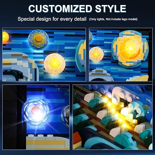 Miniatura 5 de Kit de iluminación LED para Lego Star Wars Millennium Falcon Holiday Diorama, luz LED compatible con modelos de bloques de construcción Lego 40658