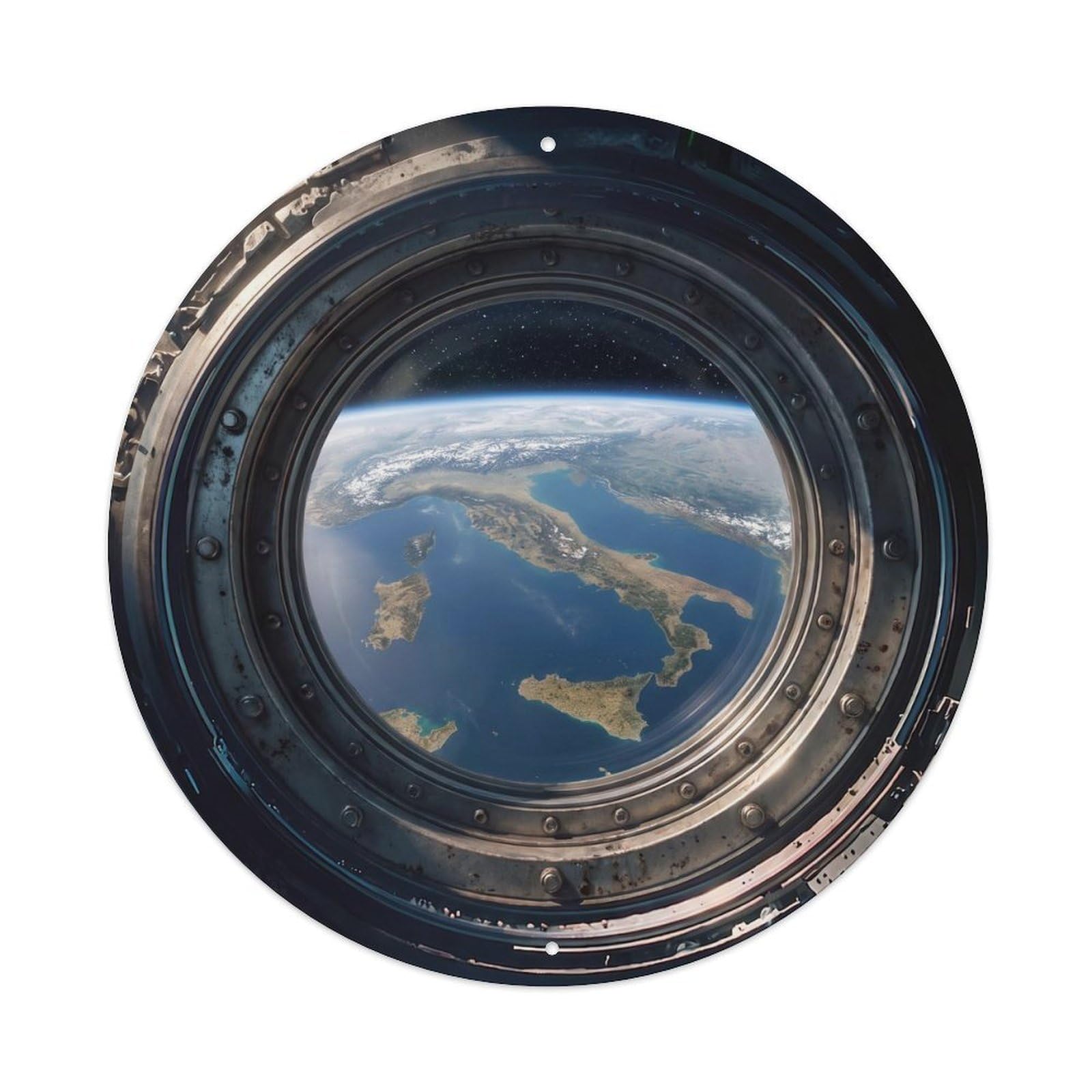 Earth Italy Peninsula Boot Metal Tin Sign