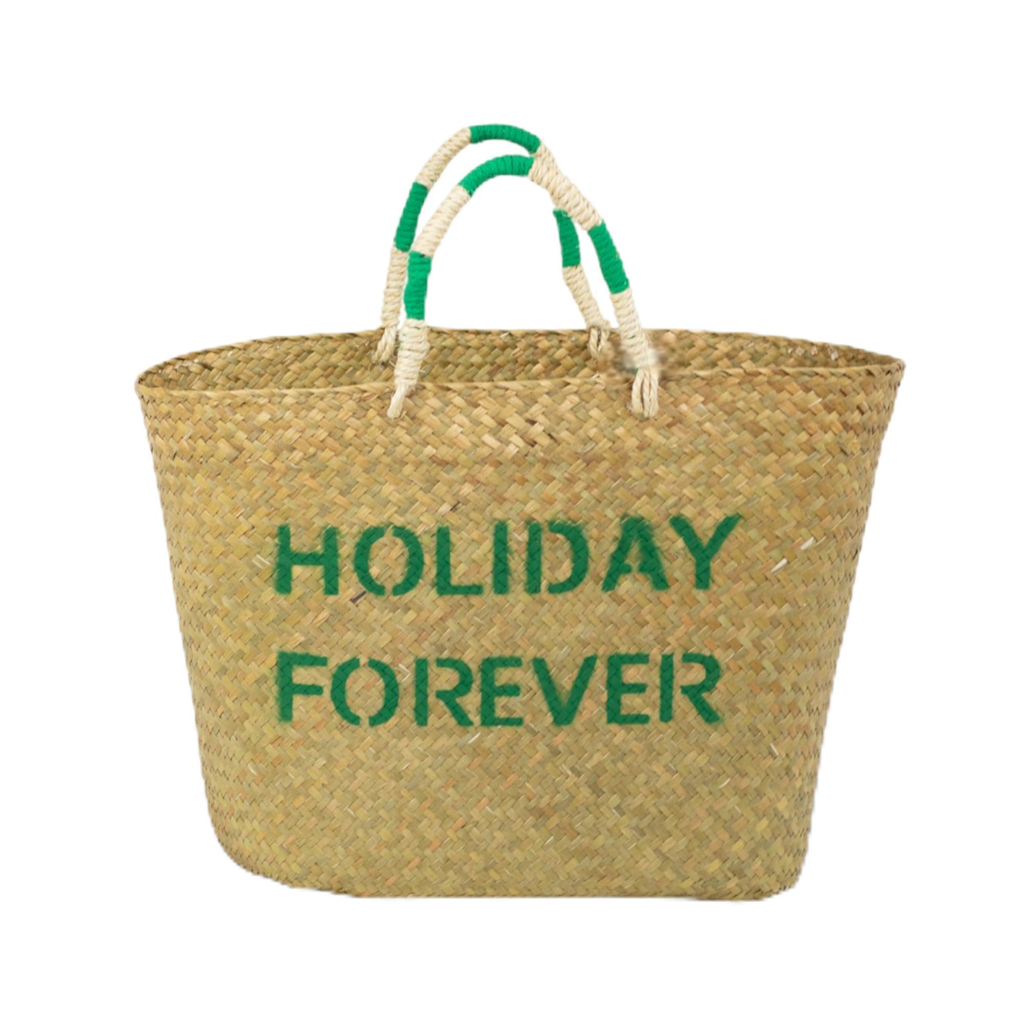 Panier en raphia d'été avec poignées renforcées - 4