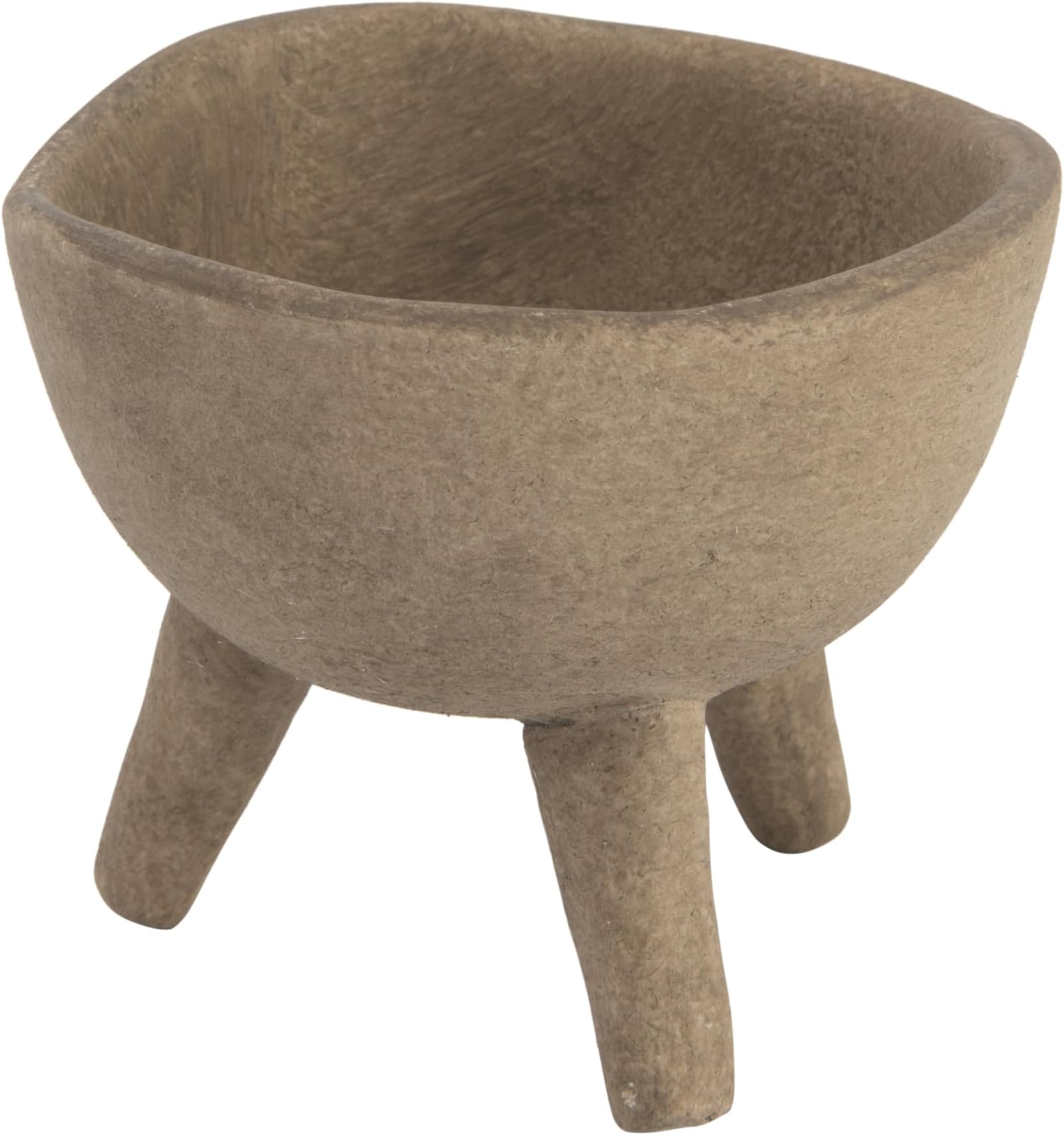 Boho Terracotta Footed Planter, Distressed Cream