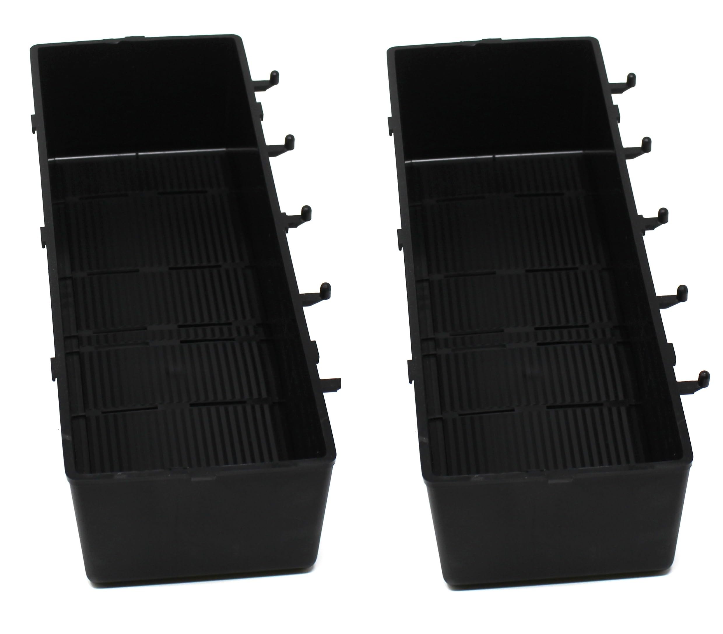 JSP Manufacturing Heavy Duty Black Peg Board Storage Bin - Parts Storage Bins Hooks to Peg Tool Board Workbench Craft (2)