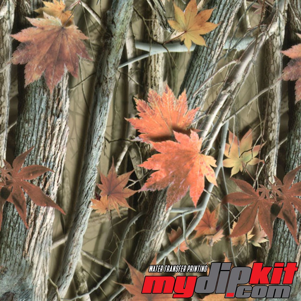 Hydrographic Film - Water Transfer Printing - Hydro Dipping - Orange Leaf Camo - HC-252