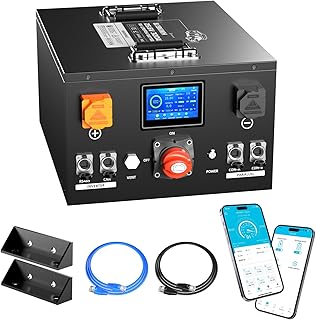 24V 320Ah Wohnmobil-Batterie LiFePO4 Lithium Batterie 8192Wh Kapazität mit CAN/RS485 Protokoll Com. mit Built-In 200A BMS für Wohnwagen, 24V Wechselrichter, netzunabhängige Solaranlage Stromspe