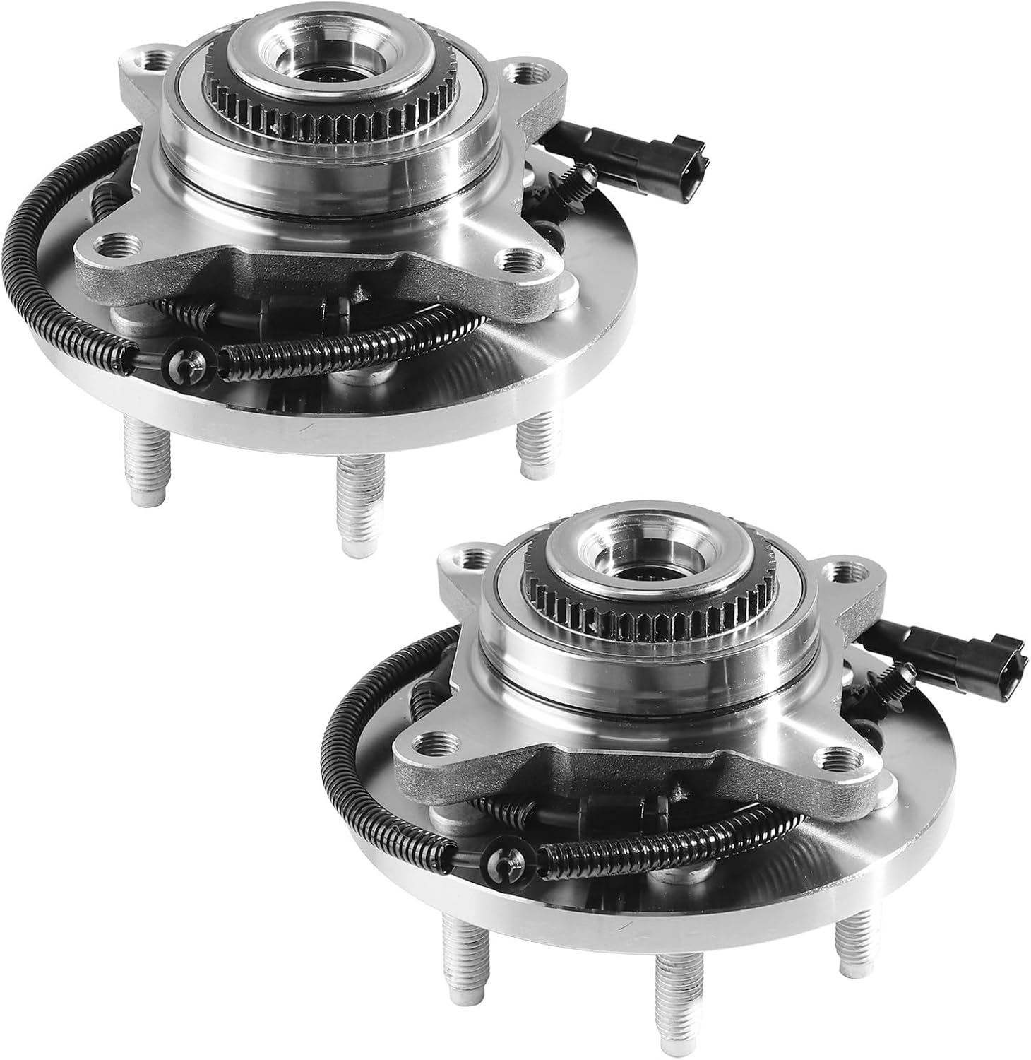 Pair 515142 Front Wheel Bearing and Hub Assembly Fit for Ford F-150 Expedition 2011–2014, for Lincoln Navigator 2011–2014, 4WD, 6-Lug w/ABS