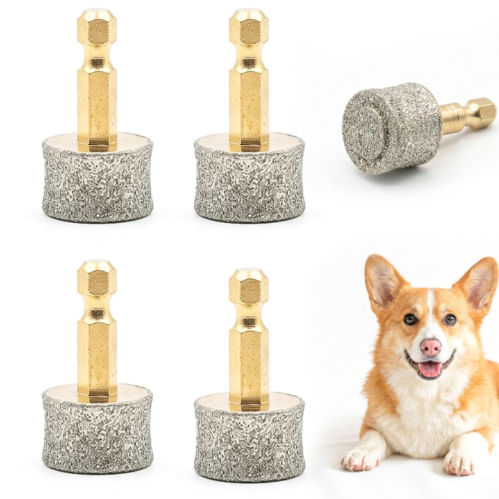 4-Piece Grinding Stone Dog Nail Grinder, Professional Tool for Multi-Pet Household Grooming and Emergency Trimming-image-27