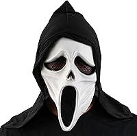 Vista 32 de YU FENG Máscara de disfraz para Halloween, mascarada, cosplay, fiesta divertida