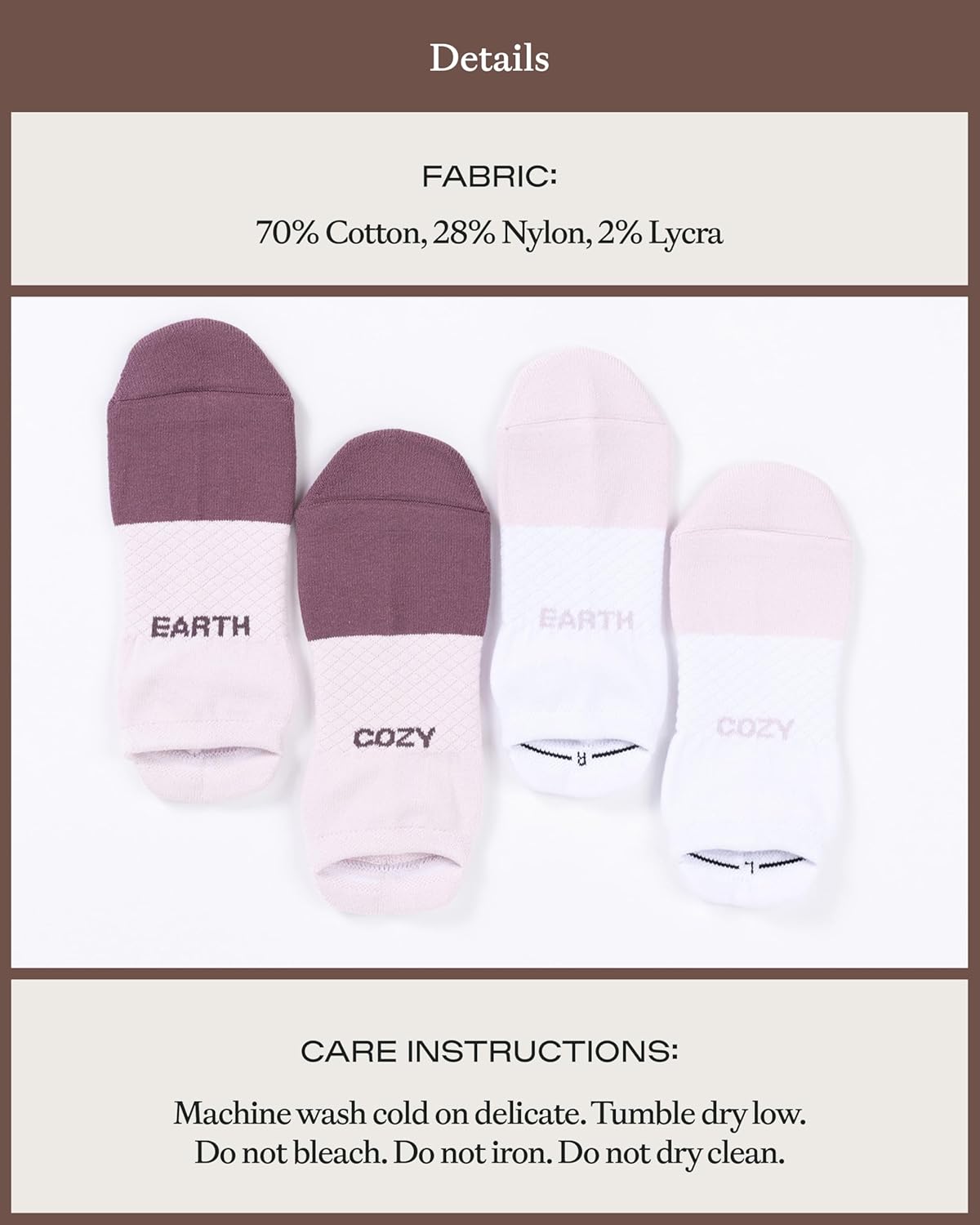 Cozy Earth Essential Ankle Socks for Women and Men – Soft Cotton Socks 2 Pack Set – Blister Cushion, Heel & Arch Support - Image 5