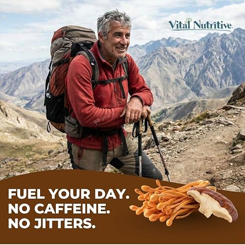 Miniatura 5 de Vital Complejo de suplementos de hongos 10 en 1  Cápsulas de melena de león de alta potencia, Cordyceps, Reishi y cola de pavo  Apoyo cerebral