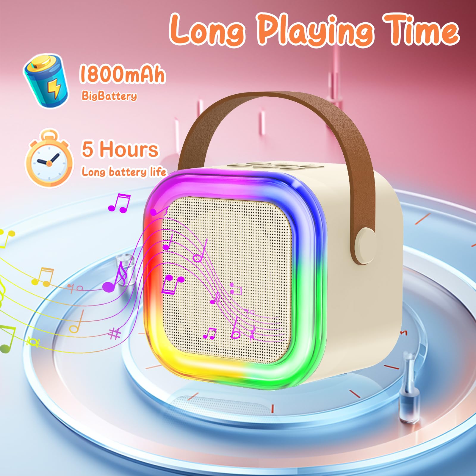 Karaoke per Bambini con 2 Microfono Wireless Karaoke, Regalo Bambina 3-12 Anni Microfono Bluetooth Bambini Giochi Bambina 3-12 Anni Canta Tu Karaoke Bambini Unicorno Bambina Regalo