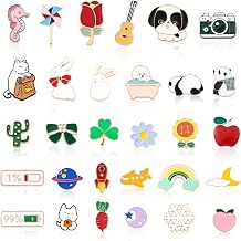 30 Pieces Cute Enamel Backpack Pins, 0.6-1.2 inches