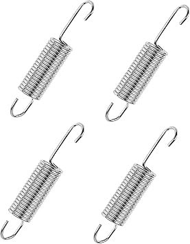 3-5/8" Recliner Springs Replacement, Compatible with Southern Motion & Lazy Boy Recliner, Stainless Steel Tension Springs with Long Neck Hook, Sofa/Chair Mechanism Repair 4-Pack