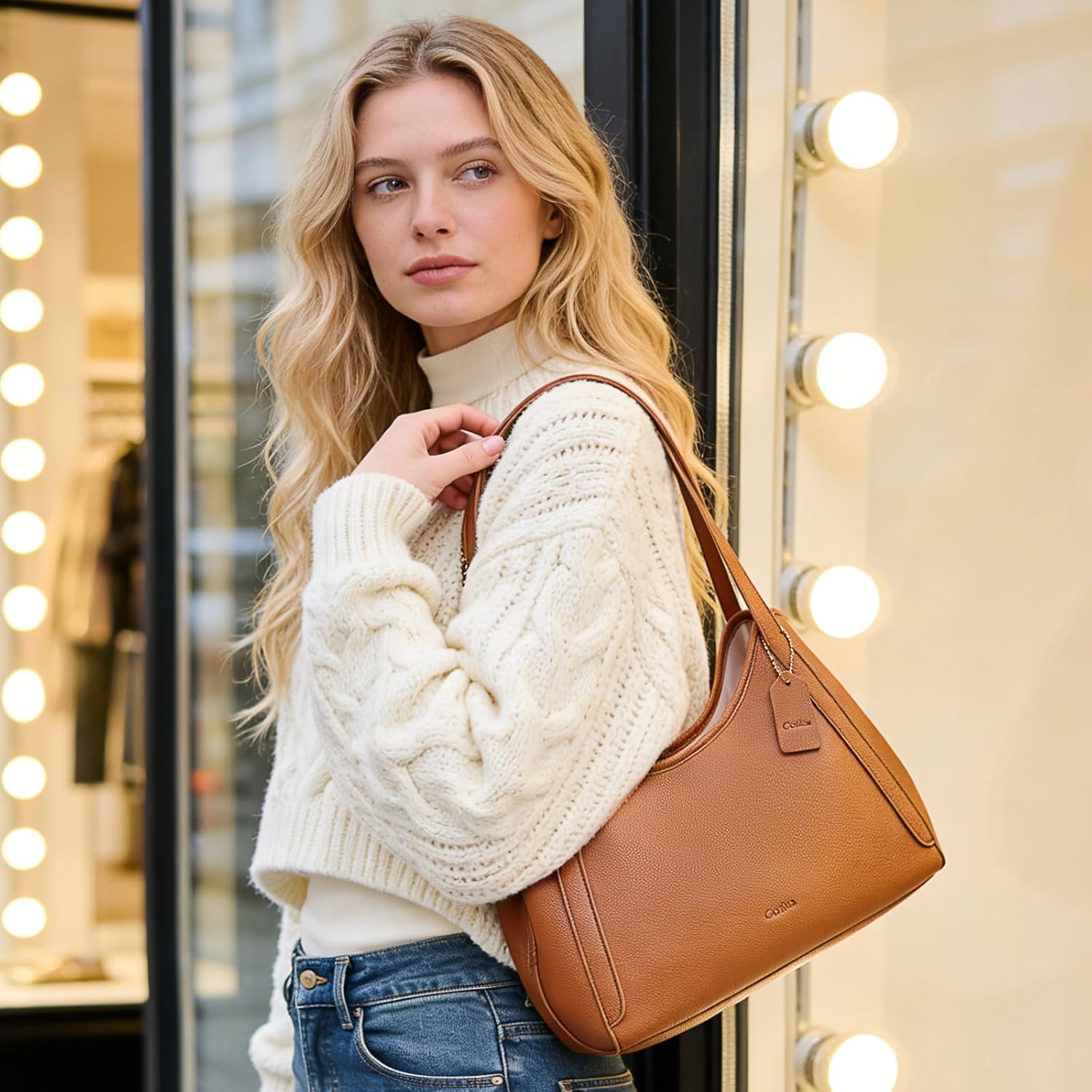 Hobo Bag for Women,Vegan leather Purse for Women Stylish Shoulder Handbags Medium Women's Purses