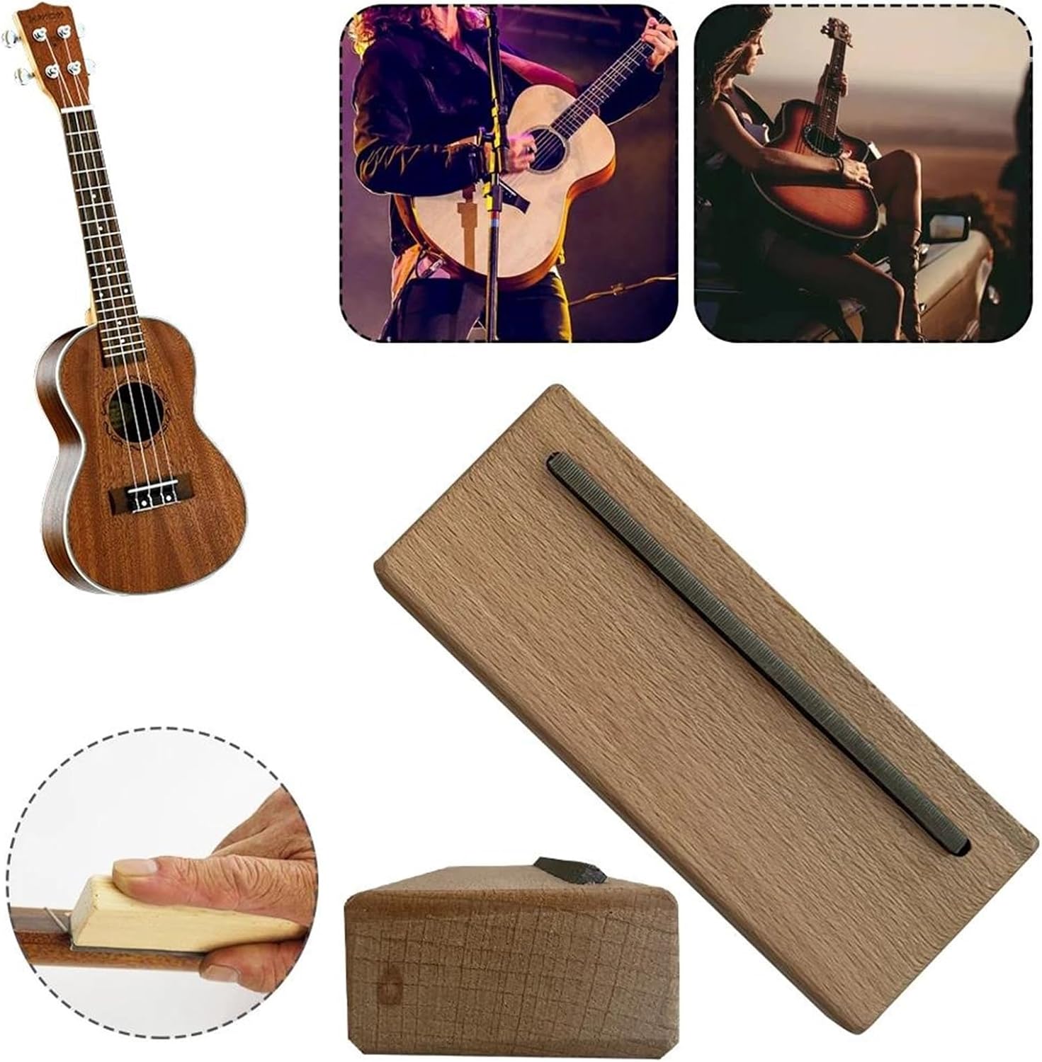 ギターフレットクラウニングファイル 弦楽器製作者修理メンテナンス研磨ツール 楽器パーツ ギターツールアクセサリー(Fret Beve