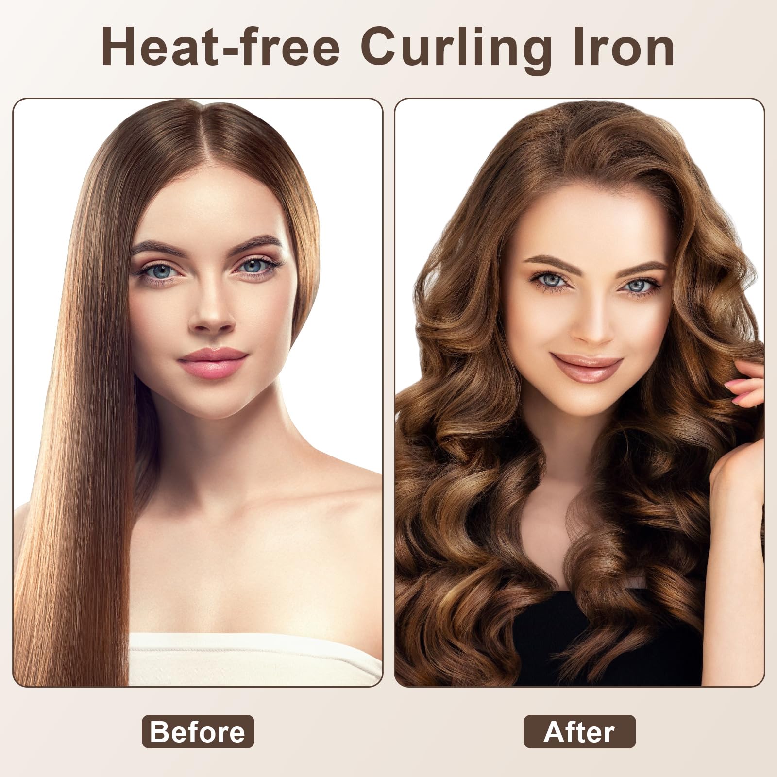 Lockenwickler Ohne Hitze Set 4PCS Haarspangen Schlafmützen Heatless Curls Overnight Hair Curler Heatless Lockenband über Nacht Locken über Nacht Ohne Hitze Blow Out Overnigh für Alle Hair Type Schwarz