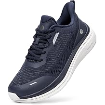 FitVille Mens Wide Water-Repellent Walking Shoes Cushioned Lightweight Walking Running Shoes with Arch Support for Camping Outdoor Daily Life