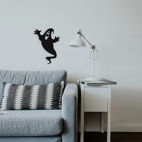 Badger Steel USA Happy Ghost - Arte de pared de metal Negro