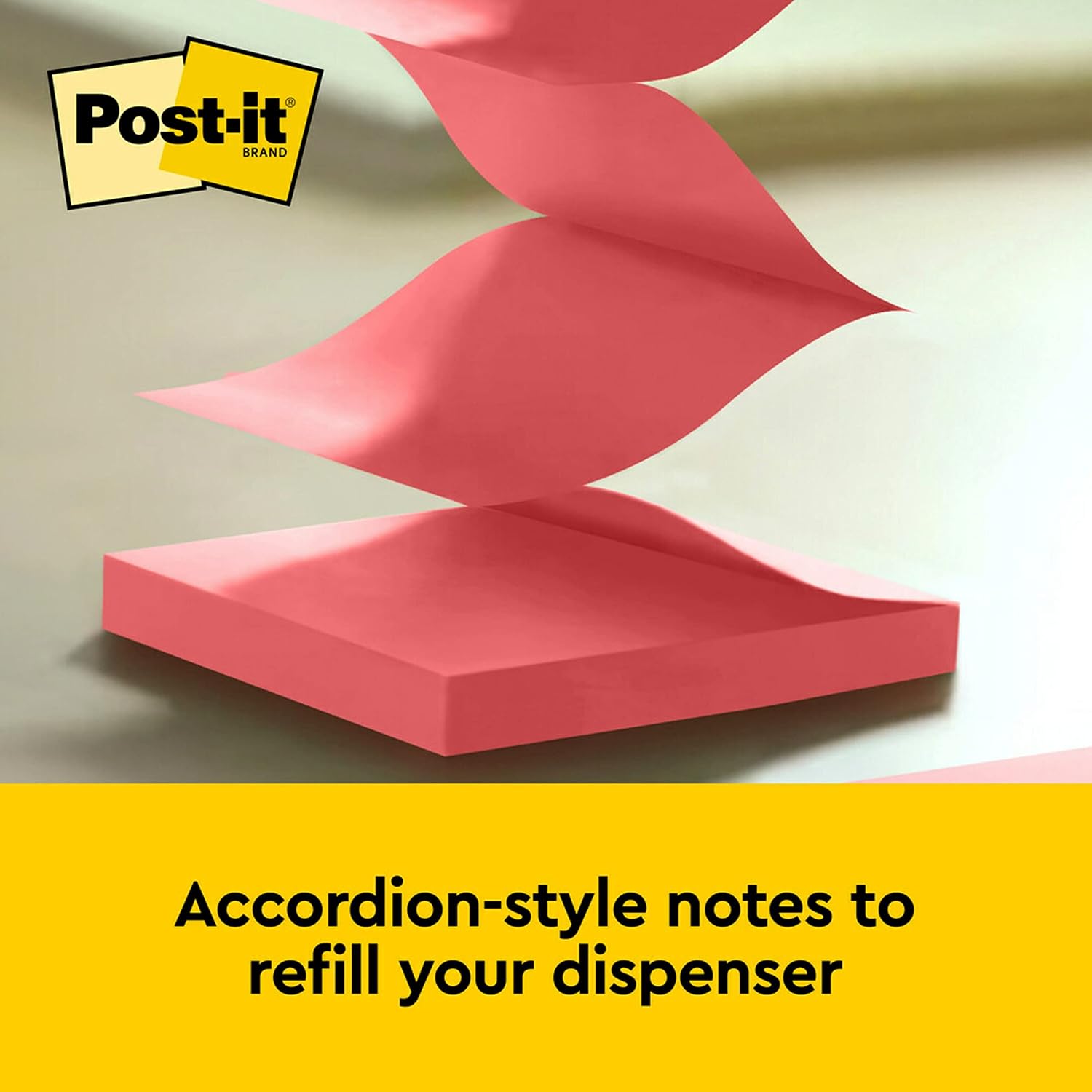 Post-it Pop-up Notes, 3x3 in, 5 Pads, America's #1 Favorite Sticky Notes, Assorted Colors, Clean Removal, Recyclable (3301-5AN)