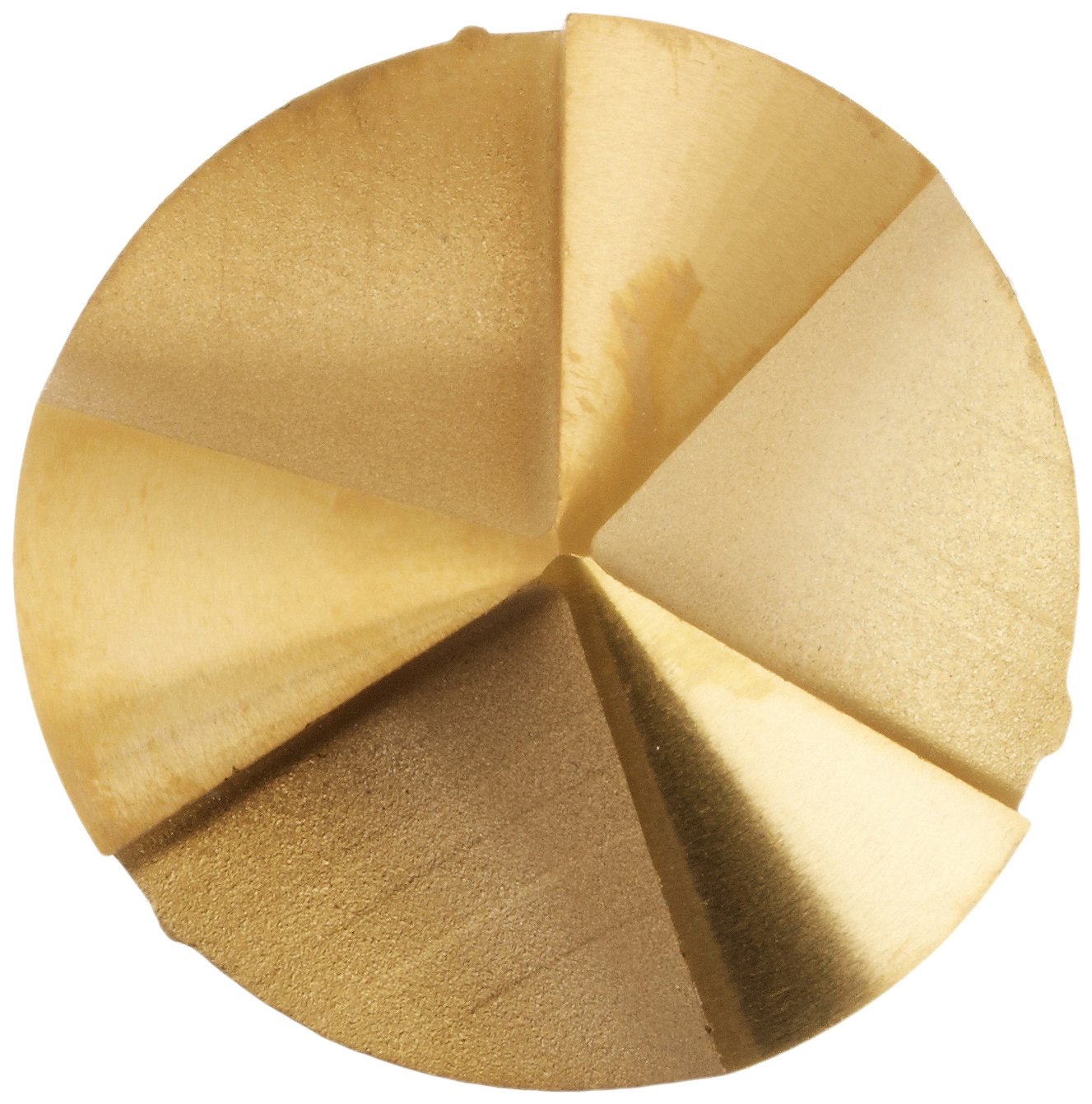 KEO 51008 High-Speed Steel Single-End Countersink, TiN Coated, 3 Flutes, 82 Degree Point Angle, Round Shank, 1/2" Shank Diameter, 1" Body Diameter