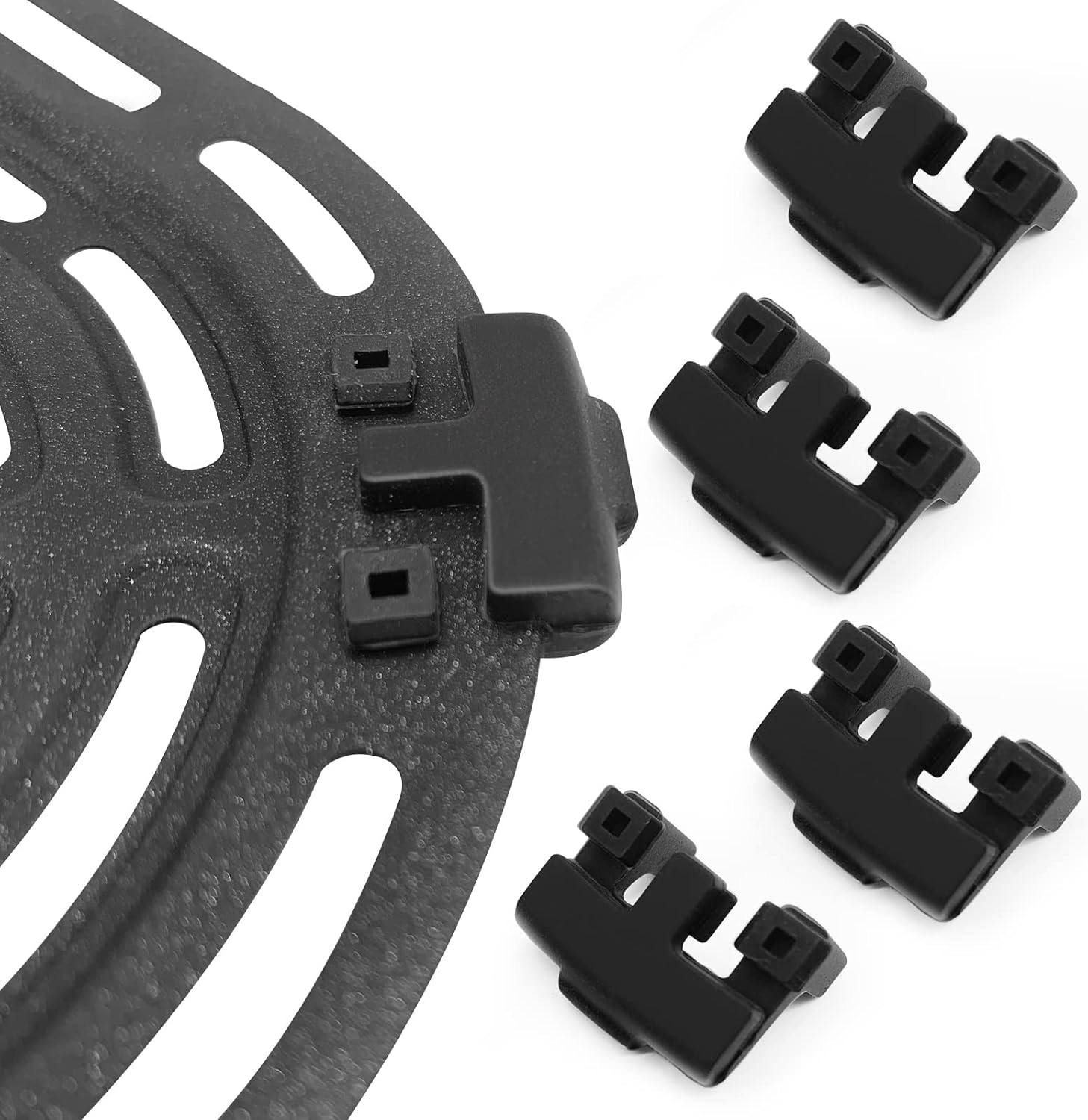ALJ Air Fryer Silicone Rubber Bumpers for Round Bella Pro Series 8QT Air Fryer Crisper Plate, 4PCS Upgraded Air Fryer Rubber Tabs Pads Pieces Tips Stoppers Spacers Attachments for Bella Air Fryers