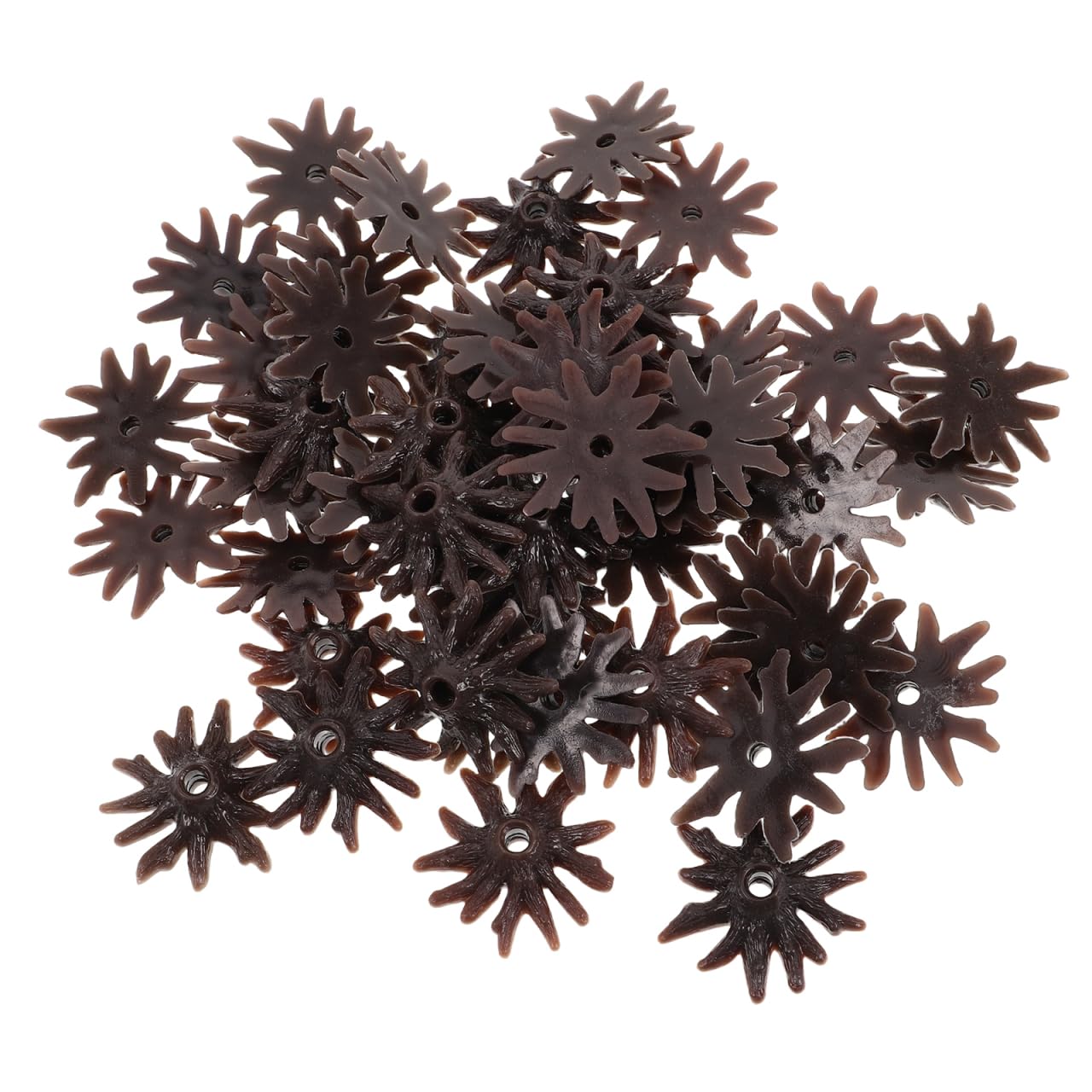 UPKOCH Model Tree Base Foot 50 Pack Miniature Stand for Architectural Scenery Trees Diy Crafts Train Landscape Holder Plastic 1.57X1.57X0.59In