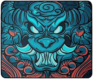 قاعدة ماوس تايجر بمقاس 29 × 24 سم بقاعدة مطاطية مضادة للانزلاق وحواف مخيطة - متعدد الألوان، ممحاة