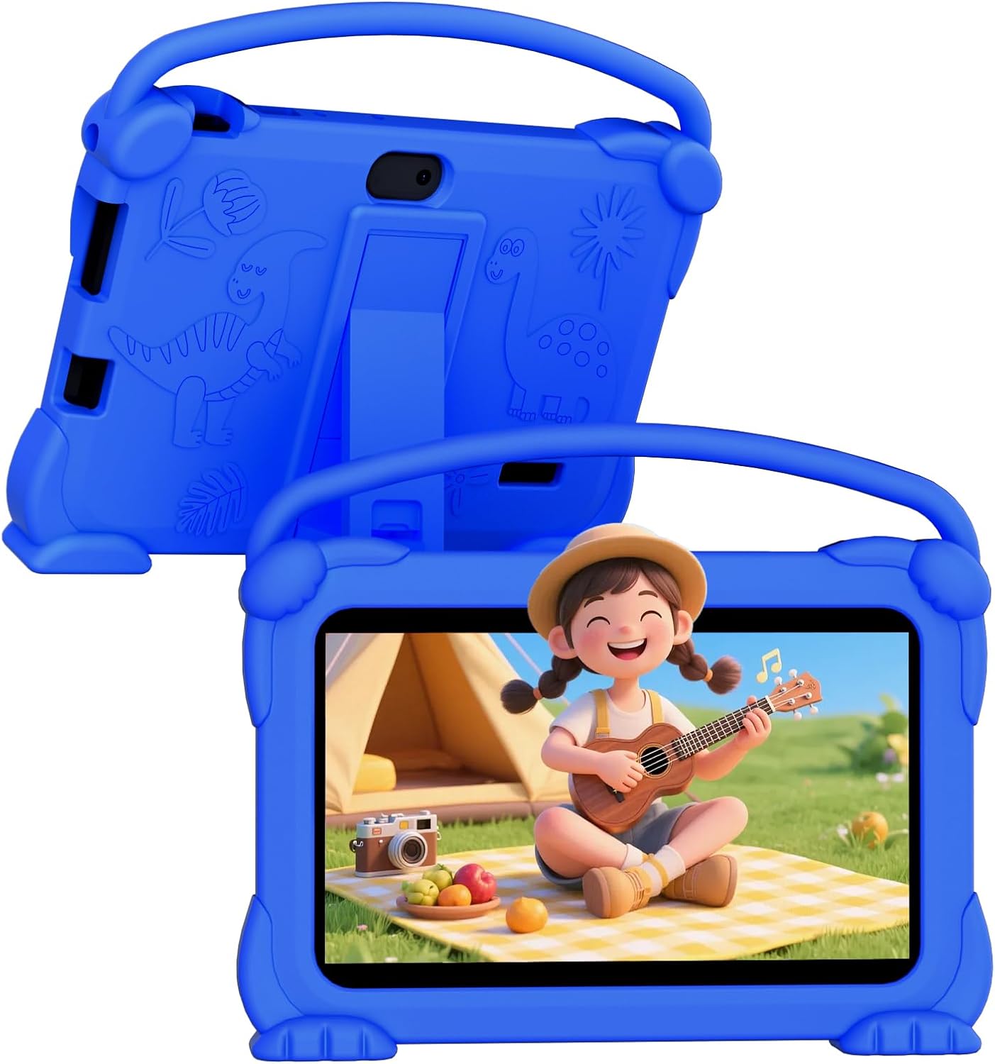 7 inch Kids Tablet, Android Tablet for Kids, 4GB RAM+32GB ROM+1TB Expand, Toddler Tablets with Shockproof Case, Parental Contral, 1024*600 IPS Screen, 3000mAh Battery, Educational, Games, Blue