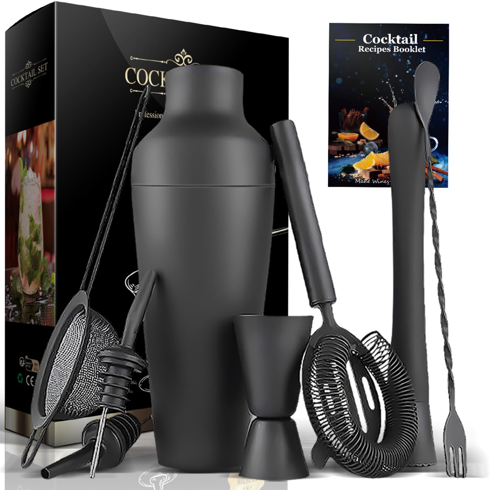 Kit à Shaker à Cocktails Acier Inoxydable Outil Pratique Ergonomique