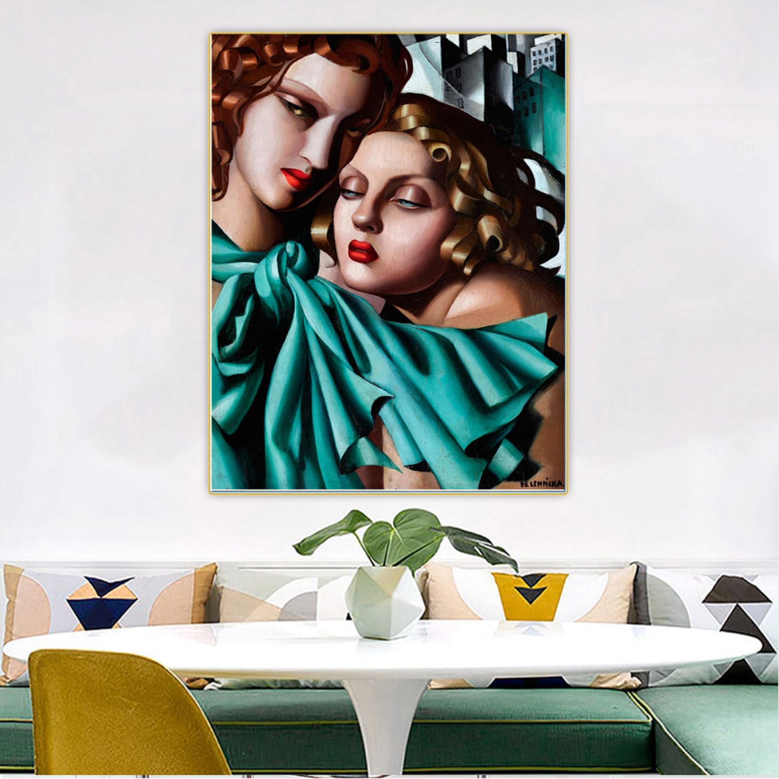 Tamara de Lempicka 額縁付きプリント Tamara De Lempicka Posters and Prints Abstract Two Girls Wall Art
