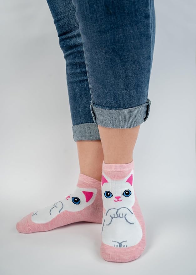 Medias divertidas de gato para mujer miniatura 2