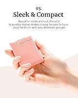 Vista 4 de VDL Cheekstain - Rubor pastel para mejillas (melocotón rebotante, 0.2 onzas), fórmula ligera de polvo de terciopelo, sin costuras, de larga