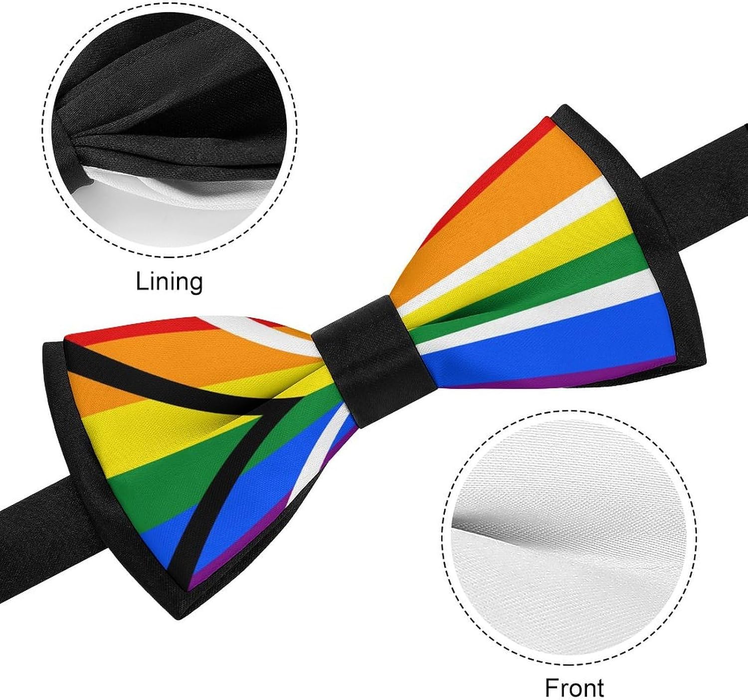 LGBT Gay Proud South Africa Flag Novelty Men's Bow Tie Pre-tied Adjustable Bowtie Accessories for Wedding Party