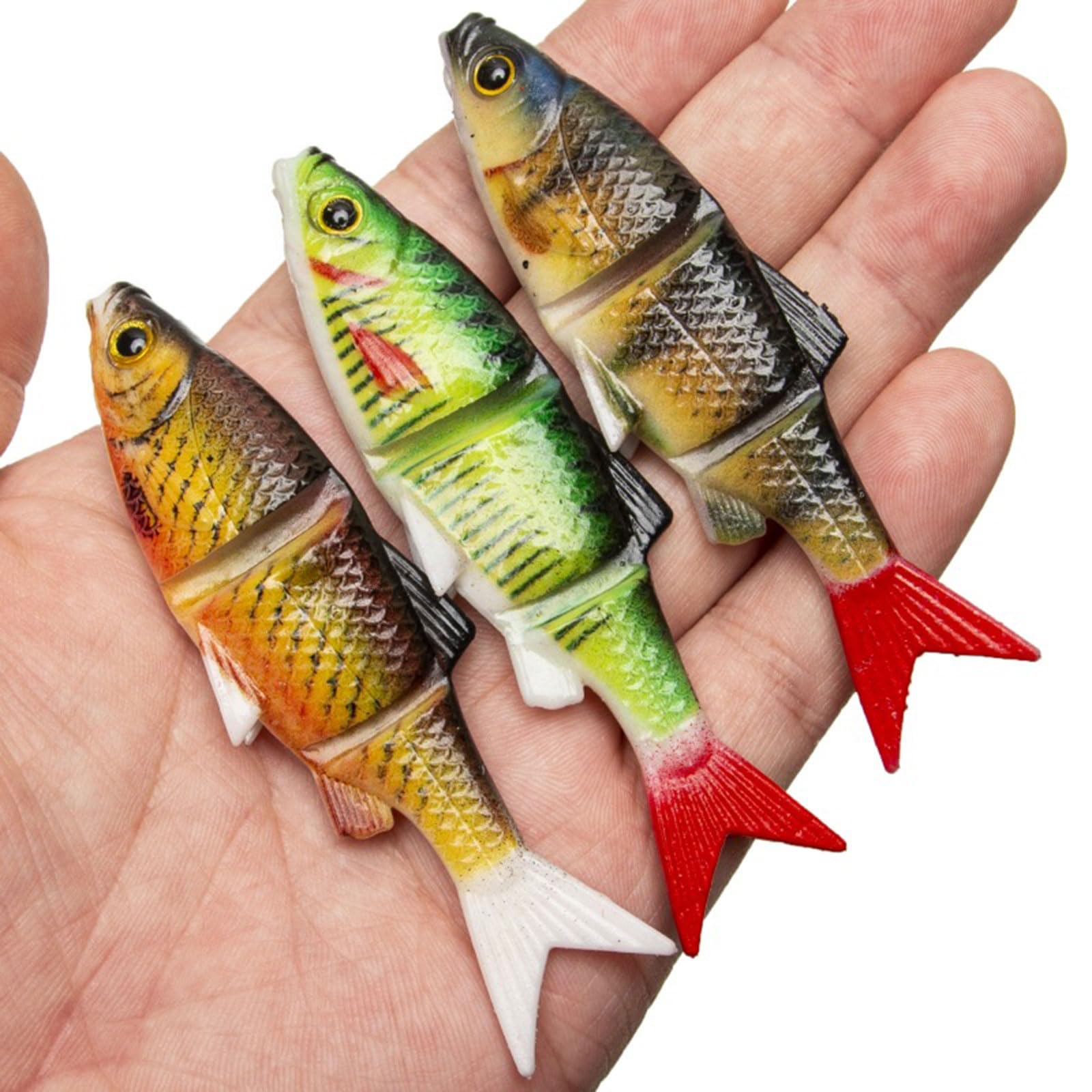 Appâts de pêche, 2 pièces leurres de pêche Multi-articulés coulants lents leurres de Natation appâts Souples artificiels leurres de pêche en eaux Douces en eaux salées(TF03)