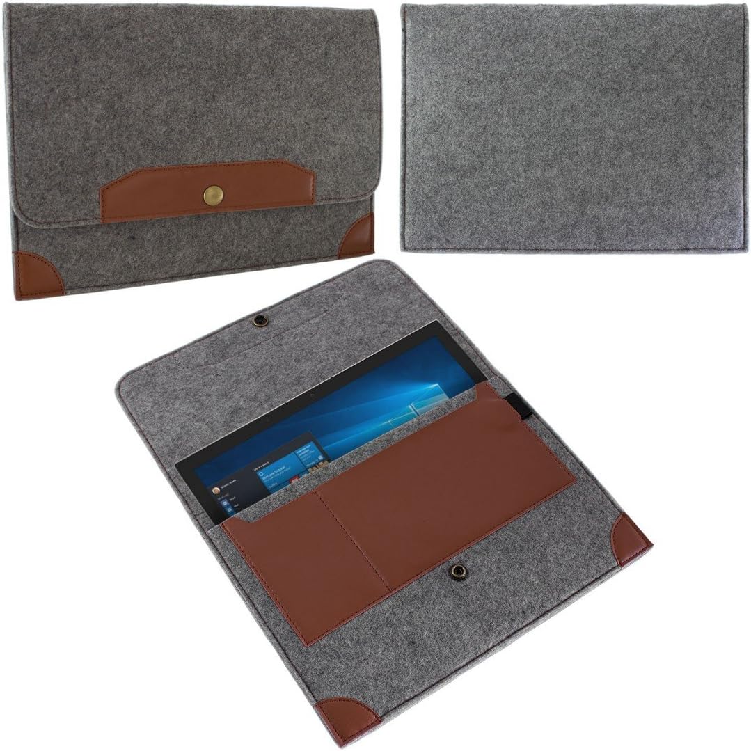 eFabrik Case for Toshiba Satellite Radius 12 Protective Sleeve Cover Felt Grey Brown