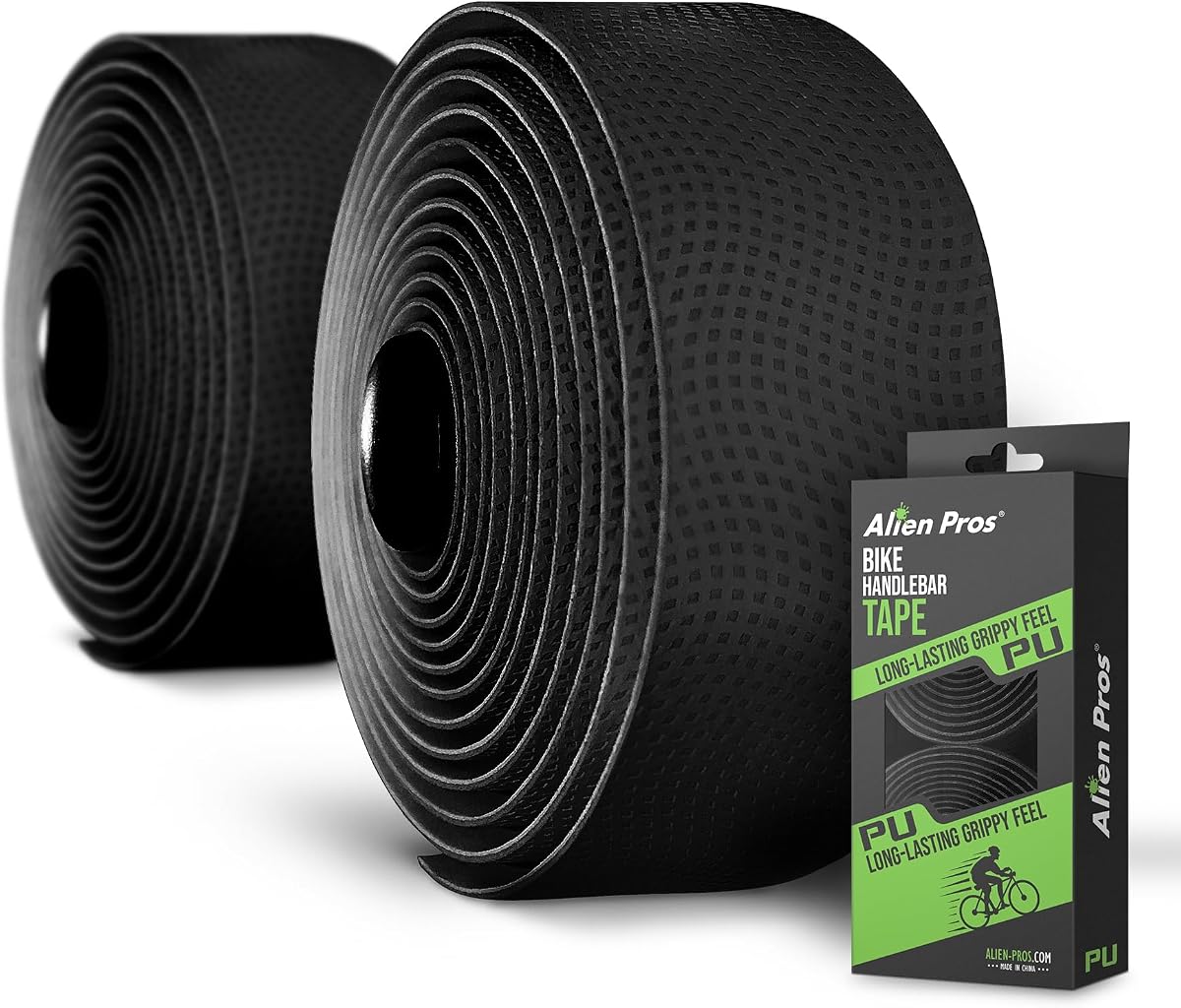 ALIEN PROS Bike Handlebar Tape PU (Set of 2) Black Red White Pink Blue - Enhance Your Bike Grip with These Bicycle Handle bar Tape - Wrap Your Bike for an Awesome Comfortable Ride
