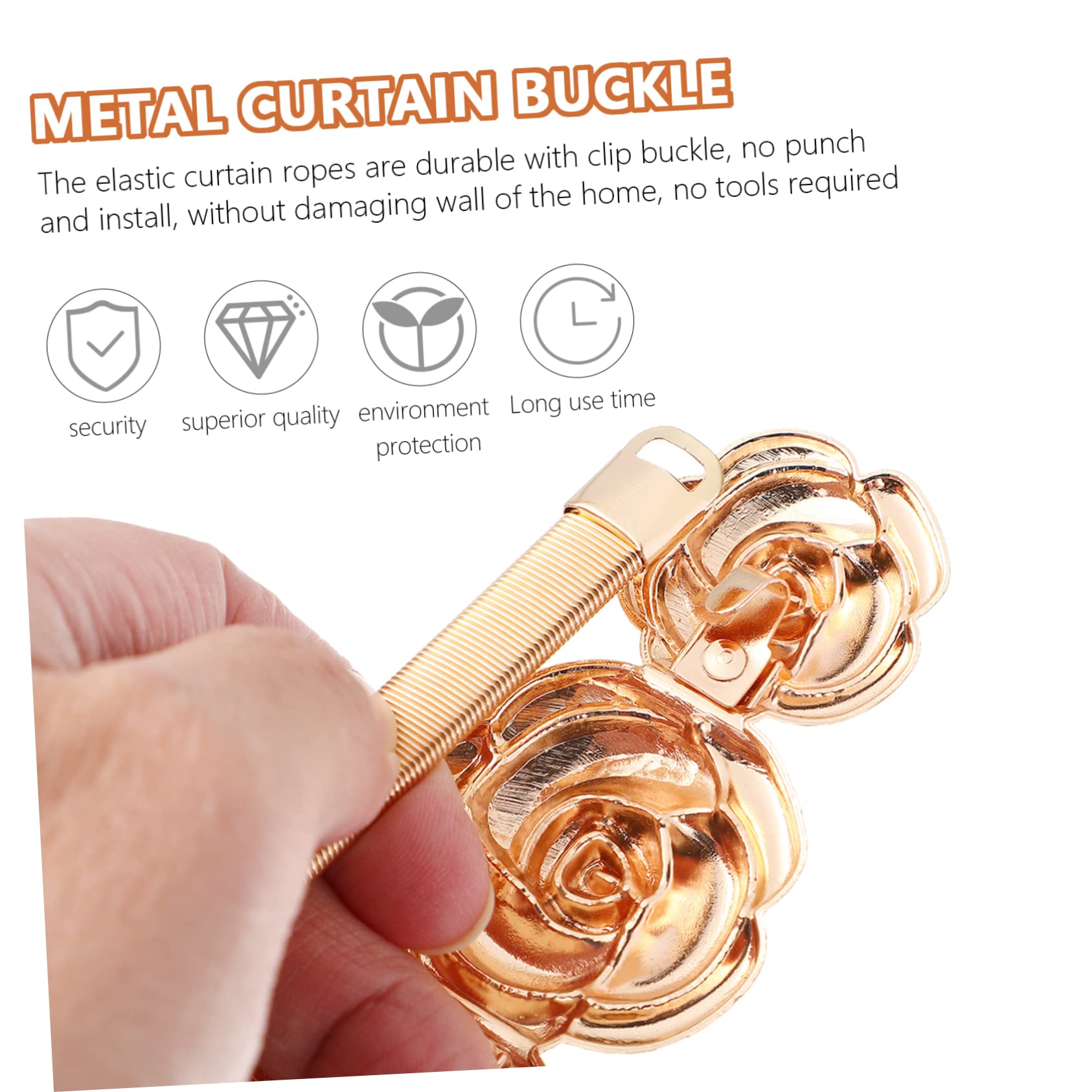 ABOOFAN 3 Paia Cravatta per Tende Clip per Tende Domestiche Fermagli Metallici Decorativi Fibbia della Cravatta della Tende Metalliche Lacci per Tende Ferro da Stiro Finestra Tappo