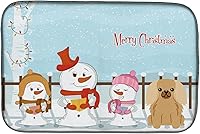Vista 91 de Caroline's Treasures BB2508DDM - Tapete de secado de platos de perro de montaña bernés con regalos de Navidad entre amigos, tapete absorbente