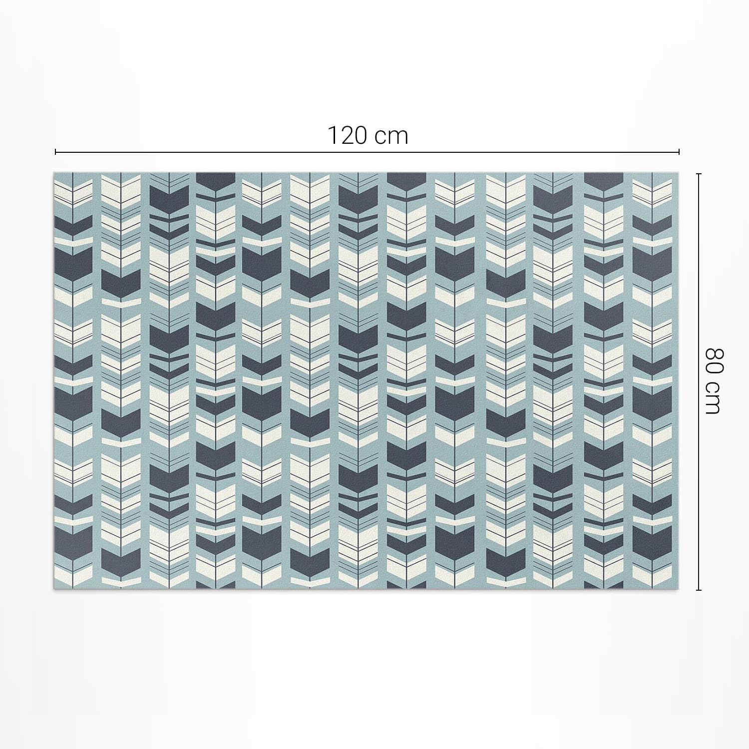 Vinylteppich 80x120 cm Wasserdichter Kunststoffteppich Rechteckig Ideal für Balkon Terrasse Garten für den Außenbereich Einfach zu Reinigen PVC - Boho-Pfeile