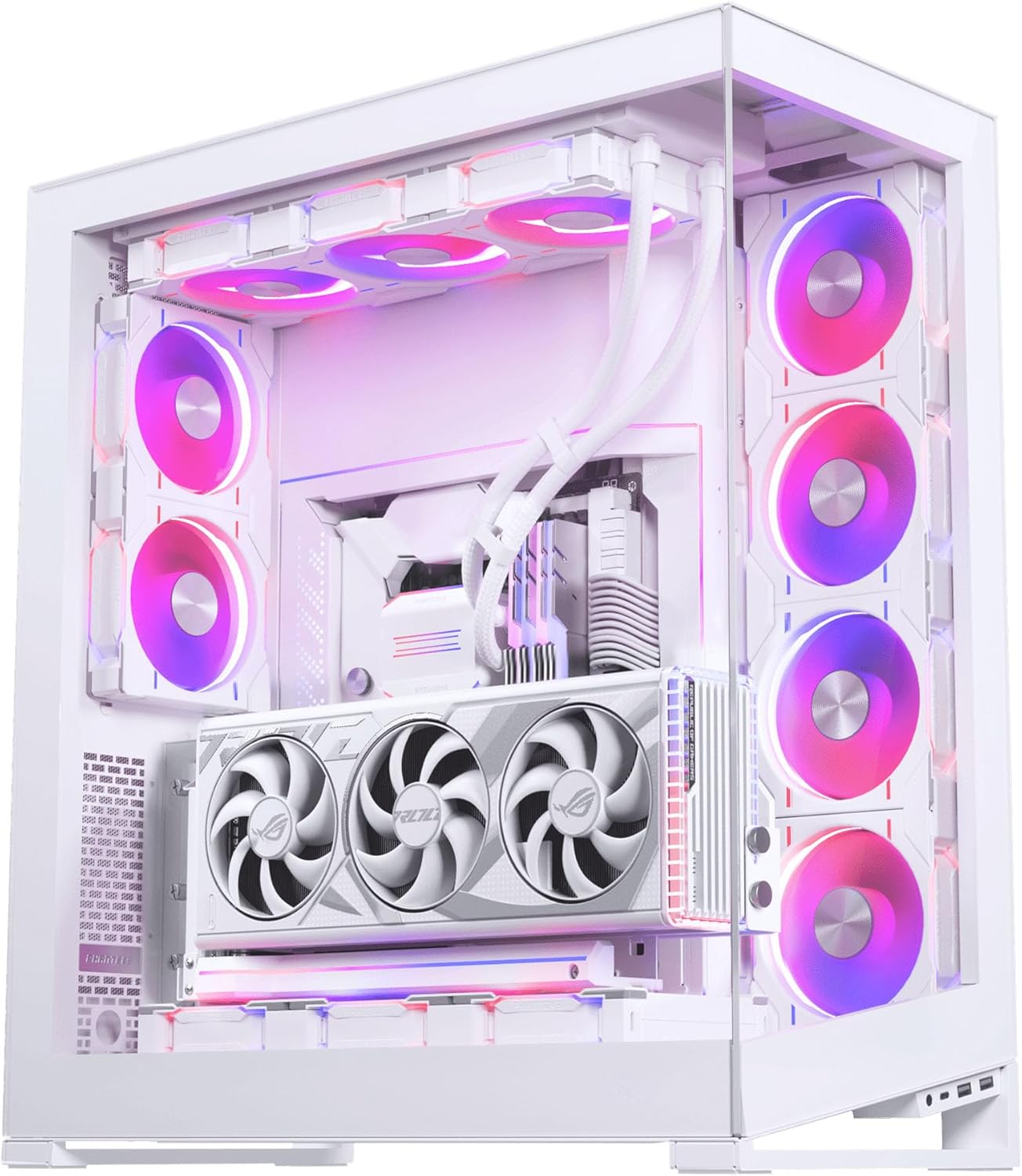 Phanteks Premium Gen5 Vertical GPU Bracket, PCIex16 Gen5, D-RGB Lighting, 220mm (White)