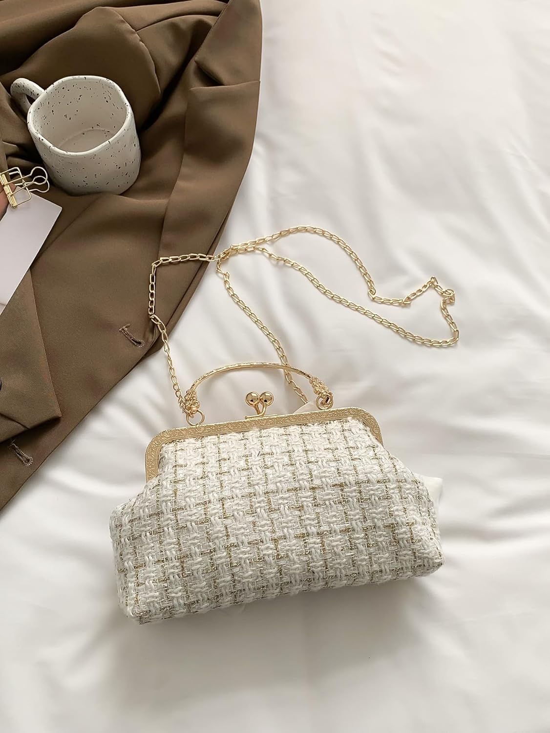 GORGLITTER Women's Cute Bow Purse Clutch Evening Handbag Prom Crossbody Satchel Bags - Image 3