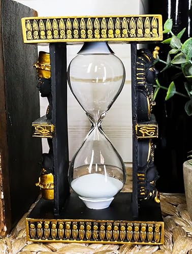 Miniatura 2 de Ebros Gift Rey egipcio Faraón Tutankamón y Reina Nefertiti Sandtimer Figura de escritorio Dioses de Egipto reliquia jeroglíficos Decoración